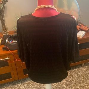 Beautiful,  black, cold shoulder top.